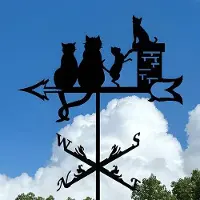 OEM Mobile à vent en métal représentant un animal - Ornement en acier forgé pour l'extérieur - Décoration pour toits-terrasses et cours intérieures - Nid pour oiseaux