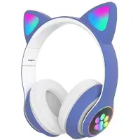 OEM Casque Bluetooth pour enfants - Autour des oreilles - Intra-auriculaire - Microphone - Effets lumineux - Rose