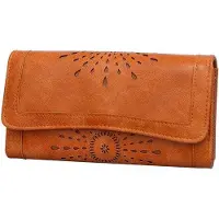 OEM Pochette pour femme avec motif rétro de tournesols, 19 × 10 × 4 cm, pour sac à main, étui de téléphone et porte-monnaie.