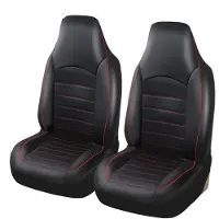 OEM Housses de siège en cuir PU, imperméables, pour berlines, camions, SUV, couleur rouge.
