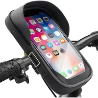 OEM Sacoche de vélo imperméable avec protection solaire et housse de pluie, écran tactile en TPU, fixation au guidon - Sacoche de vélo - noir