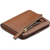 OEM Petit portefeuille pour femme en PU, multifonctionnel, avec clip et cordon antivol, marron Pérou