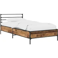 Syfax Cadre de lit Bois ancien 80 x 200 cm Bois d'ingénierie