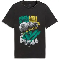 Puma Hommes, T-shirt de sport, Fanpack 90s Bespoke Tee (M), Noir, Jaune, M