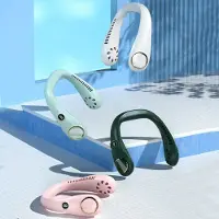 Generique Ventilateur de cou Portable sans lame, 3000mAh, affichage numérique LED, refroidissement de l'air, pour l'été, Sports de plein Air, voyage, personnel