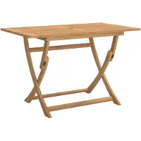 Syfax Table pliable de jardin 120x70x75 cm bois d'acacia solide