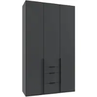 Wimex Armoire à portes battantes Mugano, finition au choix : graphite
