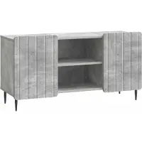 Syfax Meuble TV Gris béton 102 x 34,5 x 52 cm Bois d'ingénierie