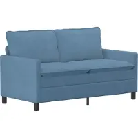 vidaXL Ensemble de canapés , 2 pièces, tissu bleu