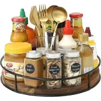 OEM Étagère pivotante, rangement, tiroirs pivotants, rangement de cuisine, étagère à tiroirs pivotants pour placard, réfrigérateur, cuisine, plan de travail (couleur bois, 30 cm)
