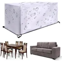 OEM Abri de jardin étanche - Protège les meubles de jardin - Tissu 420D imperméable - 200 x 150 x 100 cm - Argenté