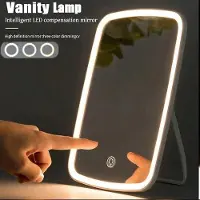 OEM Miroir de maquillage de voyage à LED avec écran tactile, 3 couleurs, rabattable
