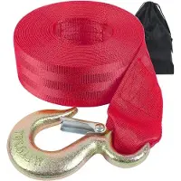 OEM Remorque pour bateau avec sangle en cuir rouge - 5 cm x 6 mètres - crochet antirouille