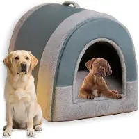 OEM Niche pour chien - Modèle 2 en 1 - Espace de repos apaisant - 56 x 43 x 43 cm - Bleu