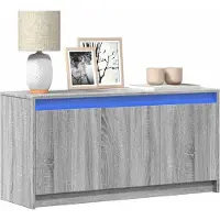 Prolenta Maison Exclusive - Meuble TV avec éclairage LED Gris Sonoma 100x34x50 cm
