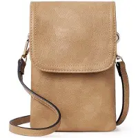 OEM Pochettes pour téléphone portable pour femme en cuir de chameau d'une grande finesse, au design élégant et dotées d'une bandoulière réglable.