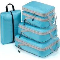 OEM Boîtes de rangement compressibles Reis Organizer, lot de 5 (bleu ciel)