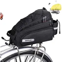 Merkloos Soutien dorsal pour sacoche de vélo, 12 litres, avec bandoulière, sacoche de vélo avec protection contre la pluie, porte-bidon, sacoche de vélo, accessoires de vélo