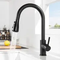 OEM Robinet de cuisine noir avec douchette à 3 jets