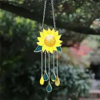 OEM Carillon éolien « Sonnengarbe » pour l'extérieur et l'intérieur, végétalisation pour la terrasse, parasol suspendu