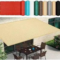 OEM Parasol de balcon carré - Protection pour terrasse - Protection UV - Plastique respirant - 300 x 450 cm - Couleur crème