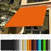 OEM Toile pour parasol de jardin - Toile d'ombrage d'extérieur - Protection contre le soleil - Polyester imperméable - 1,8 x 3,4 m - Orange