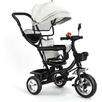 OEM Poussette pour tout-petits avec remorque - Vélo 4 en 1 - Aventure et transport pour les tout-petits - 75 x 46 x 106 cm - Bleu