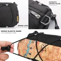 OEM Sacoche pour vélo de route et VTT avec compartiment de rangement et bandoulière - Sacoche de vélo pour les randonnées à vélo (noir)