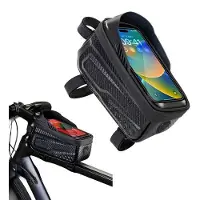 OEM Sacoche de vélo étanche avec fonctionnalité écran tactile - Sacoche pour VTT - Support de téléphone pour vélo - Étanche - Sacoche de cadre - grande taille - pour VTT