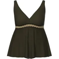 Ulla Popken Maillot de bain or / vert foncé