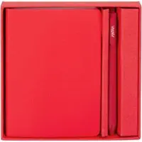 Brak danych Carnet de notes avec stylo A6 en boîte, rouge, intérieur : carreaux, points et lignes