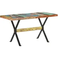 Syfax Table à manger 140x70x76 cm Bois de récupération massif