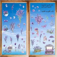 OEM Autocollants décoratifs sur le thème de la lavande et des papillons violets pour la cuisine, la chambre et le salon