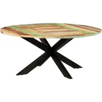 Prolenta Maison Exclusive - Table de salle à manger ronde 175 x 75 cm en bois massif recyclé