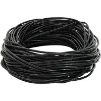 Syfax Corde en Cuir Noir Ø1 mm x 5 m Cuir