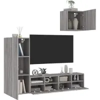 Prolenta Maison Exclusive - Unités murales TV 4 pcs sonoma gris bois d'ingénierie