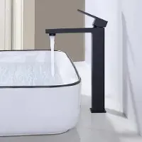 OEM Robinetterie de lavabo avec poignée carrée, noir