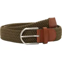 Jack & Jones Ceinture 'JACENZO' marron / vert foncé