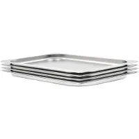 Syfax Récipients Gastronorm 4 pcs GN 1/1 20 mm Acier inoxydable