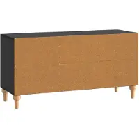 Syfax Meuble TV Noir 99 x 34,5 x 50 cm Bois d'ingénierie