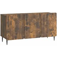 Syfax Meuble TV Chêne fumé 99 x 34,5 x 52 cm Bois d'ingénierie