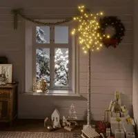 Prolenta Maison Exclusive - Sapin de Noël 220 LED, 2,2 m, blanc chaud, pour l'intérieur et l'extérieur