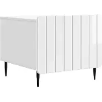 Syfax Table basse Blanc brillant 49 x 50 x 42 cm Bois d'ingénierie