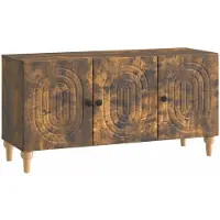 Syfax Meuble TV Chêne fumé 99 x 34,5 x 50 cm Bois d'ingénierie
