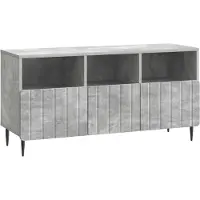 Syfax Meuble TV Gris béton 102 x 34,5 x 50 cm Bois d'ingénierie