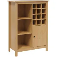 vidaXL Armoire à vin HILL, brun miel, 79,5 x 40 x 107,5 cm