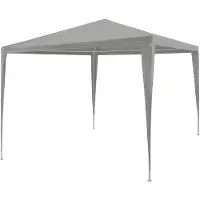 Syfax Tente de fête Gris clair 300 x 300 x 255 cm PE et acier
