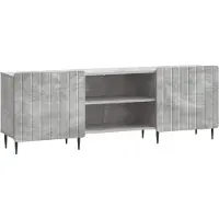 Syfax Meuble TV Gris béton 150 x 31 x 52 cm Bois d'ingénierie