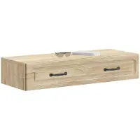 Syfax Table d'appoint murale Chêne Sonoma 87,5 x 34,5 x 17 cm