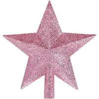 OEM Décoration pailletée pour sapin de Noël - Dentelle rose 15 cm